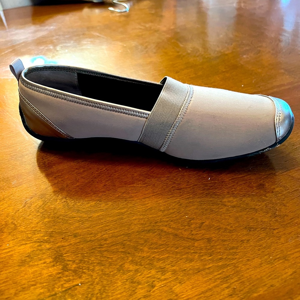 Flat heeled, slip on shoes
